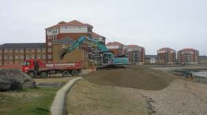 Loading beach material from the inner harbour in 2005