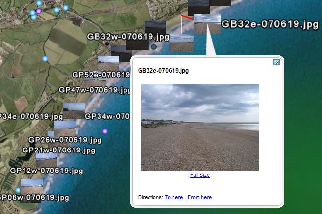 Google Earth screenshot of Pevensey Photos