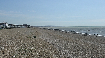 Natural shingle beach