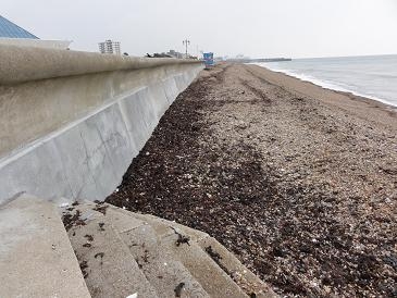 Typical sea wall (courtesy of Havant Borough Council)