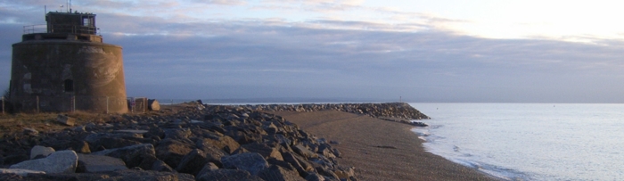 Langney beach, south of the harbour